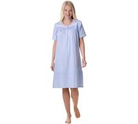 Camille Womens Blue Short Sleeve White Polka Dot Nightdress 18-20