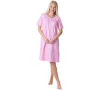 Camille Womens Pink Short Sleeve White Polka Dot Nightdress 18-20