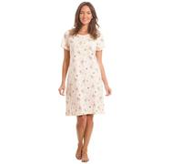 Camille 100% Cotton Women's Nightdress | Knee-Length Lightweight Ladies Cotton Nightie | Short Sleeves & Round Neck | Soft & Breathable Material | Elegant Lace Detailing