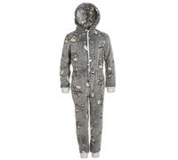 Camille All In One Glow In The Dark Hooded Onesie in Light Grey | Size: 9-11 Years Camille Light Grey 9-11 Years