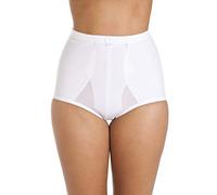 Camille Bella Magic Firm Women's Shapewear Knickers - 2 Pack | High-Waisted Cotton Tummy Control Pants | Sculpting, Slimming, Shaping | Belly Support High Waist Briefs for Women | White 10