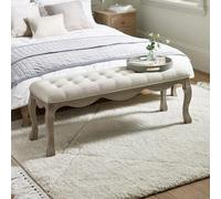 Camille Bench - Oatmeal Fabric