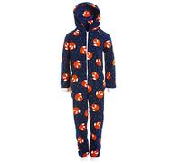Camille Childrens Character Print Soft Snuggle Fleece Zip Up Onesies For Girls and Boys 6-8 Years Navy