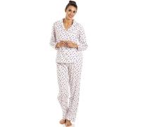 Camille Classic Ditsy Floral Print Cotton Pyjama Set In Pink Pink 20-22