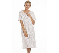 Camille Classic Floral Print Jersey Cotton Nightdress 18-20 Pink