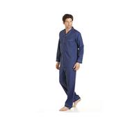 Camille Classic Style Mens Various Colour Full Length Pyjama Set - NAVY BLUE - M