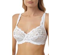 Camille Womens Classic Underwired White Floral Lace Bra 36B White