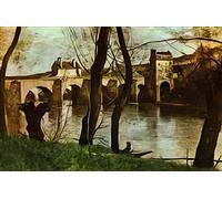 Camille Corot A4 Photo the bridge at nantes 1870
