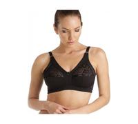Camille Womens Ladies Cotton Lined Soft Comfort Black Bra 40D