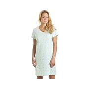 Camille Ditsy Rose Floral Print Cotton Summer Nightshirt In Mint Mint 18-20