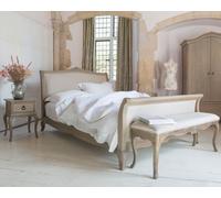 Camille - Double - French Bed - Oak and White - Wooden - High Foot-End - 4ft6 - Willis & Gambier - Happy Beds