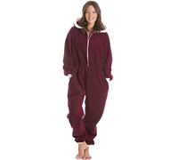 Camille Fleece Hooded All In One Onesie Pyjama 14-16 Red