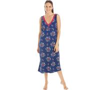 Camille Womens Sleeveless Floral Chemise - Ladies Lightweight Spandex Long Nightdress- Comfortable & Breathable Summer Nightwear Raspberry 10-12