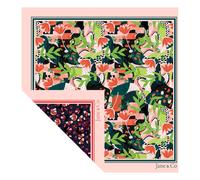 Camille/Garance 60x60cm Reversible Scarf Navy blue one size