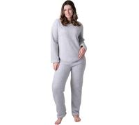 Camille Ladies Pyjamas, Jacquard Sherpa Fleece, Cosy Lounge Wear Set | Long Sleeves, Chic Crew Neck & Elasticated Waist, Warm & Snug 2-Piece PJ Top & Bottoms, Comfy Material & Luxury Smooth