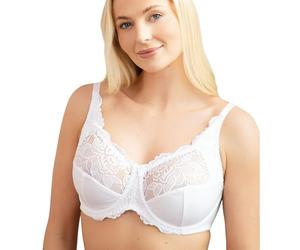 Camille Melody Lace Full Coverage Bra | Underwired Ladies Bra with Adjustable Straps | Elegant & Supportive Fit | Scalloped Trim & Floral Lace Detailing | Perfect for Everyday Wear