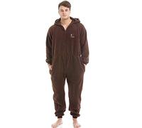 Camille Mens Plain Super Soft Fleece Hooded All In One Onesies