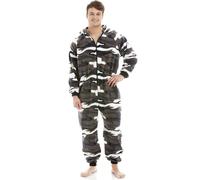 Camille mens Soft Fleece Onesies - SNOW CAMO - S