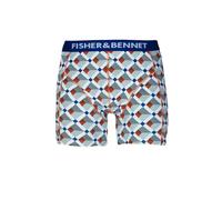 Camille Mens Three Pack Square Multi-Coloured Boxer Shorts - BLUE - L