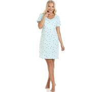 Camille Womens Smooth Soft Cotton Summer Nightshirts 18-20 Purple & Pink Heart