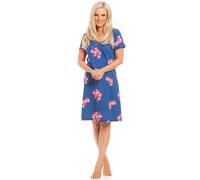 Camille Womens Smooth Soft Cotton Summer Nightshirts 18-20 Navy Orchid