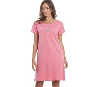 Camille Womens Smooth Soft Cotton Summer Nightshirts 14-16 Pink Owl