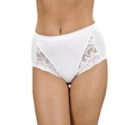 Camille - Pack of 3 High Panties with Floral Lace - White