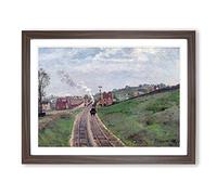 Camille Pissaro Lordship lane Dulwich Classic Painting Framed Print | A4 Walnut Framed Wall Art | Ready to Hang | Classic Historical Picture | Living Room Bedroom Lounge Office