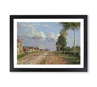 Camille Pissaro Route to Versailles Framed Print | A2 Oak Framed Wall Art | Ready to Hang | Modern Nature Picture | Living Room Bedroom Lounge Office