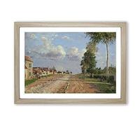 Camille Pissaro Route to Versailles Framed Print | A2 Oak Framed Wall Art | Ready to Hang | Modern Nature Picture | Living Room Bedroom Lounge Office