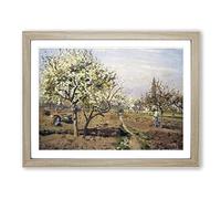Camille Pissaro The Orchard Classic Painting Framed Print | A2 Oak Framed Wall Art | Ready to Hang | Classic Historical Picture | Living Room Bedroom Lounge Office