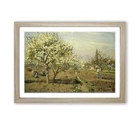 Camille Pissaro The Orchard Framed Print | A2 Oak Framed Wall Art | Ready to Hang | Modern Nature Picture | Living Room Bedroom Lounge Office