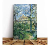 Camille Pissaro The Path to Les Pouilleux, Pontoise Canvas Print | Gallery Wrapped 30mm Frame Wall Art | 24x16 inches | Ready to Hang | Contemporary Landscape Picture | Living Room Lounge Office