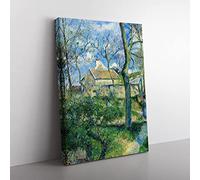 Camille Pissaro The Path To Les Pouilleux, Pontoise Classic Painting Canvas Wall Art Print Ready to Hang, Framed Picture for Living Room Bedroom Home Office Décor, 60x40 cm (24x16 Inch)