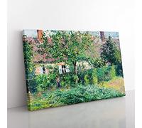 Camille Pissaro The Peasant House Classic Painting Canvas Wall Art Print Ready to Hang, Framed Picture for Living Room Bedroom Home Office Décor, 50x35 cm (20x14 Inch)