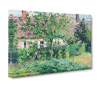 Camille Pissaro The Peasant House Classic Painting Canvas Wall Art Print Ready to Hang, Framed Picture for Living Room Bedroom Home Office Décor, 30x20 Inch (76x50 cm)
