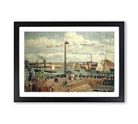 Camille Pissaro The Pilots Jetty Framed Print | A2 Oak Framed Wall Art | Ready to Hang | Modern Nature Picture | Living Room Bedroom Lounge Office