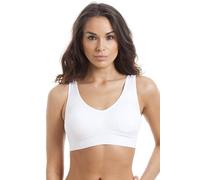 Camille Womens Ladies Lingerie Seam Free Non Wire Shapewear White Control Bra 14
