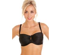 Camille Womens Multiway Strapless Bra - Non Padded & Underwired with Removable Matching & Clear Straps - Cross Back, Strapless, Halter or One Strap Black 34DD
