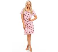 Camille Womens Smooth Soft Cotton Summer Nightshirts 18-20 Pink Strawberry