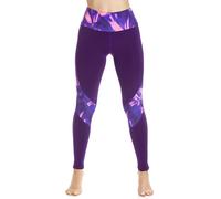 Camille Stylish Full Length Sportswear Leggings In Purple Purple M