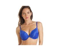 Camille Super Boost Padded Underwired Bra In Bright Blue Bright Blue 32C