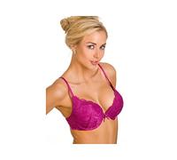 Camille Super Boost Push Up Bra in Purple - Underwired for Extra Support, Padded Foam Cups for Maximum Cleavage, Floral Lace Design, for Women, Comfortable, Lightweight & Easy Care 38B
