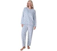 Camille Supersoft Aqua Spot Full Length Pyjama Set - 10-12 - Aqua