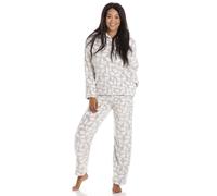 Camille Supersoft Velour Fleece Polar Bear Character Pyjama Set In Light Grey Light Grey 18-20