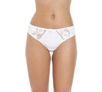 Camille Womens Three Pack Classic White Lace Thongs 10