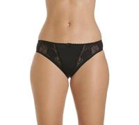 Camille Womens Underwear Three Pack Classic Style Black Floral Lace Midi Bikini Briefs 14