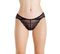 Camille Three Pack Lace Brazilian Briefs In Black Black 8