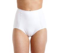 Camille Womens High Waist 2 Pack White Cotton Control Full Briefs 20