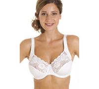 Camille Underwired Lace Full Cup Bras for Women - Womens Bras with Floral Lace Detailing & Adjustable Straps 36DD White